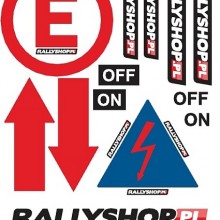 Zestaw naklejek www.RallyShop.pl