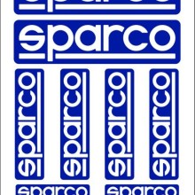 Zestaw naklejek logo Sparco